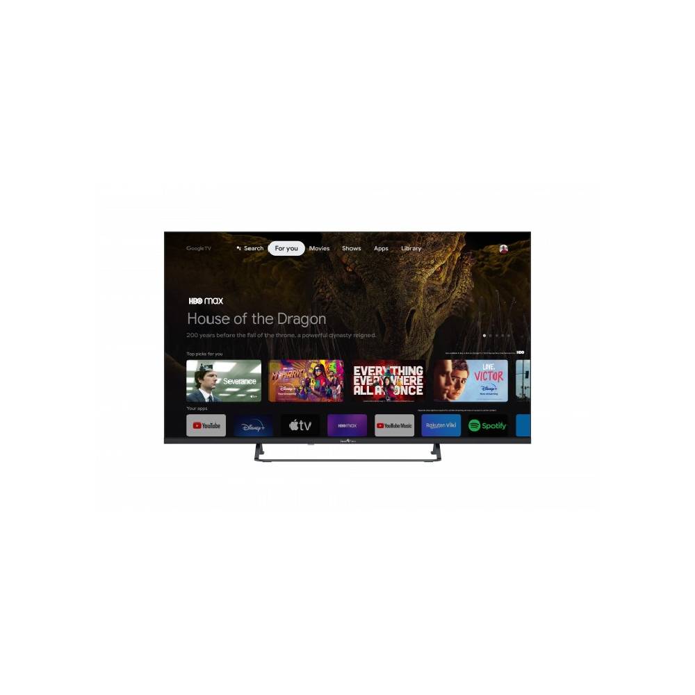 Product_Image_Template (A) 50" 4K Google TV in black – front view with Google TV home screen