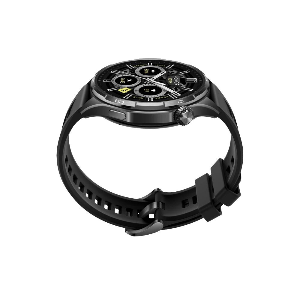 Honor Watch 6 Black Fluoroelastomer Strap - Side View