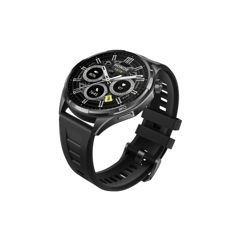 Honor Watch 6 Black Fluoroelastomer Strap - Side View
