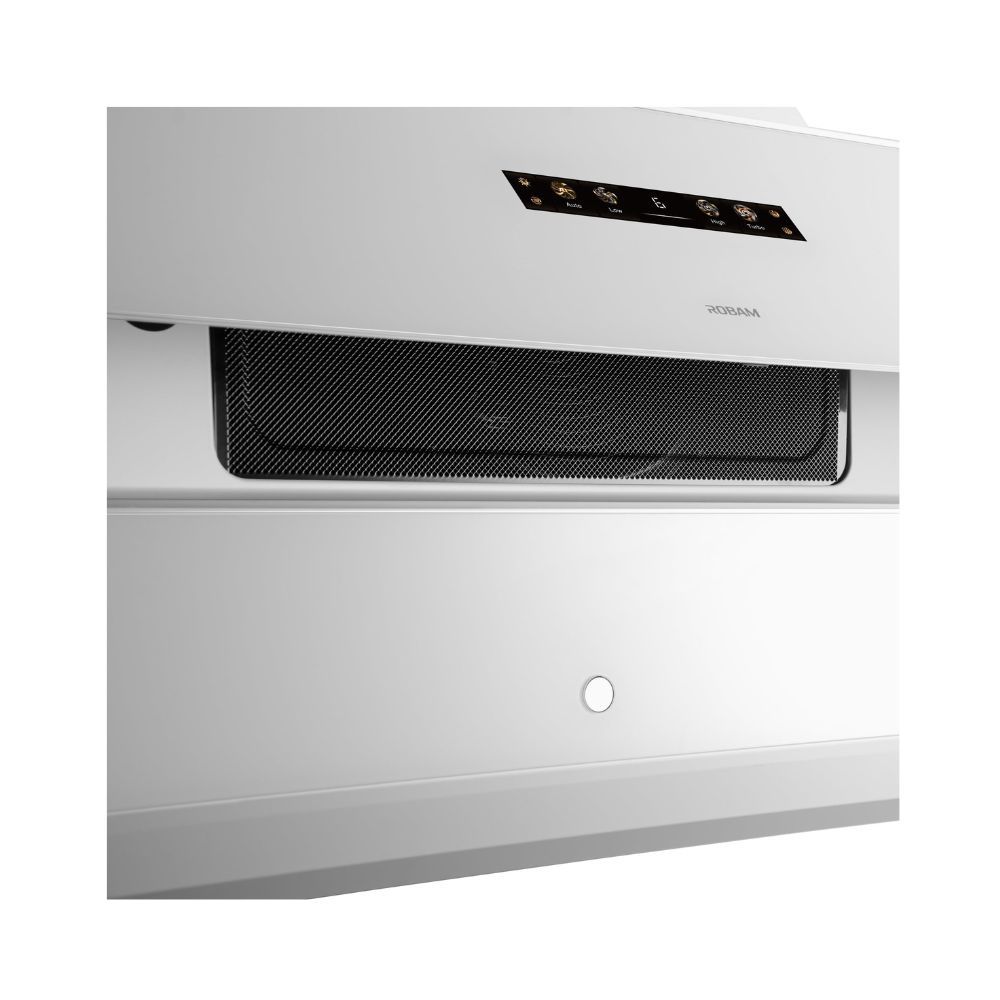 Robam 90CM White Pearl Range Hood 58H2S - Side View