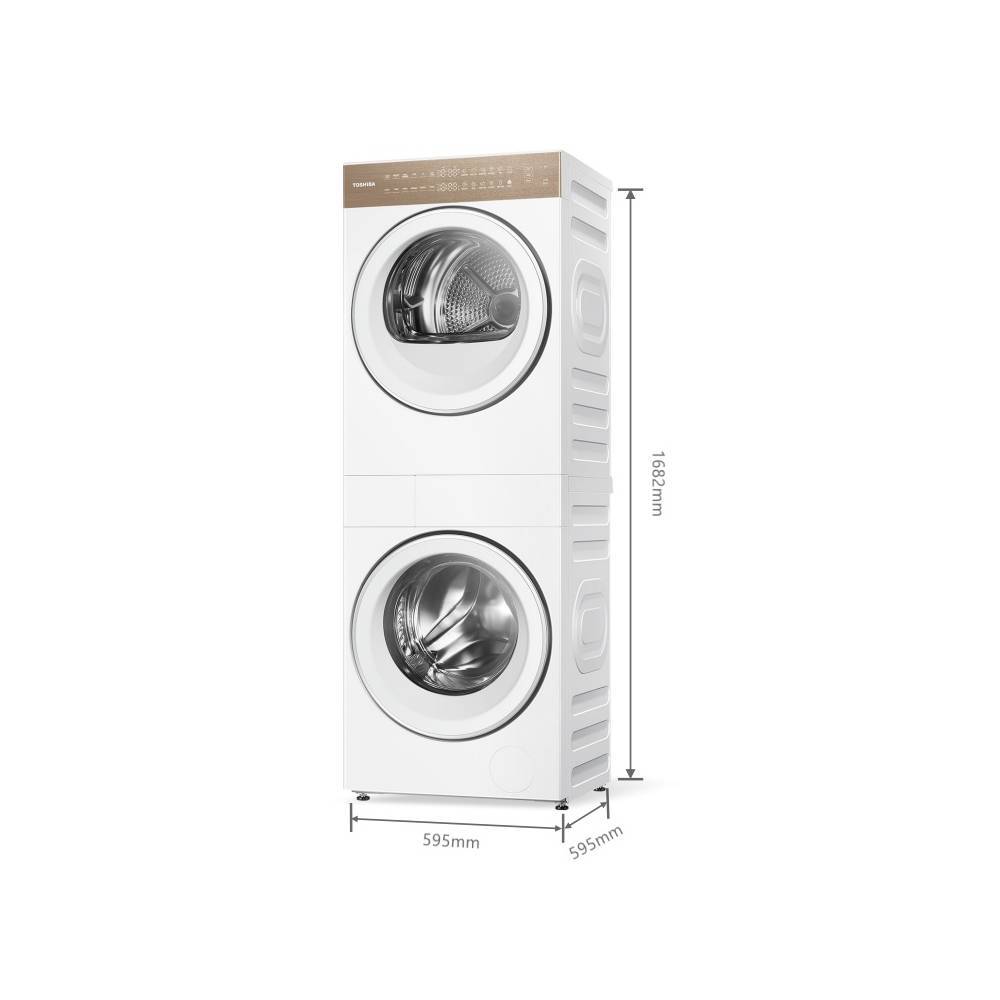 Toshiba 10KG Washer 8KG Dryer - Side View